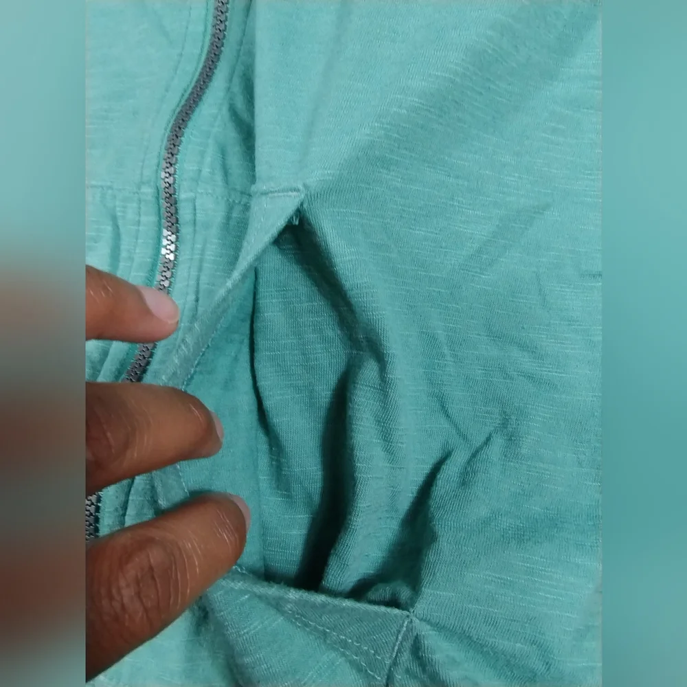 Old Navy/1994 Mint Green Zip Front Hoodie Sweater L (10-12) - Picture 7 of 16